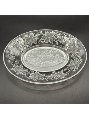 Vintage Princess House Fantasia Oval Plate/Gravy Boat Tray With Embossed Floral